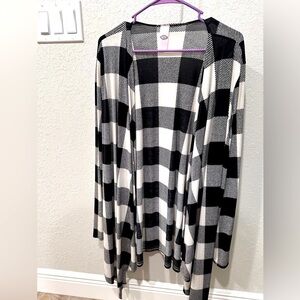 Checkered woman’s cardigan